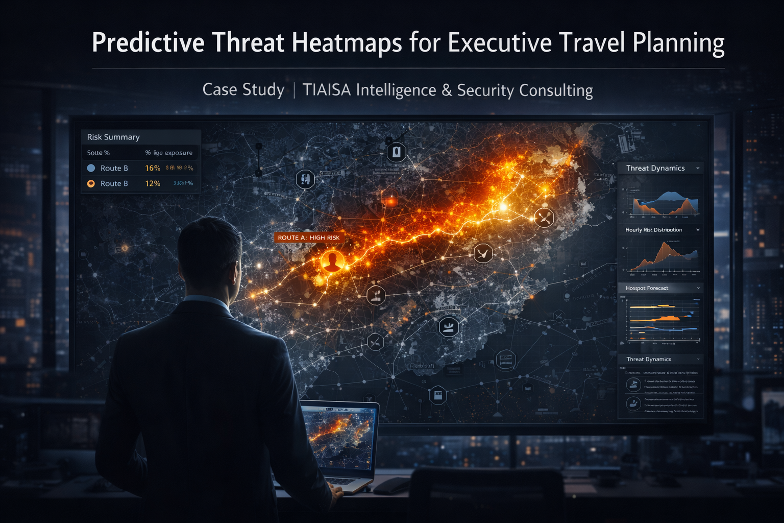 Predictive threat heatmap for travel planning